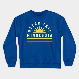 Otter Tail Lake Minnesota Fishing Retro Vintage Sunshine Crewneck Sweatshirt